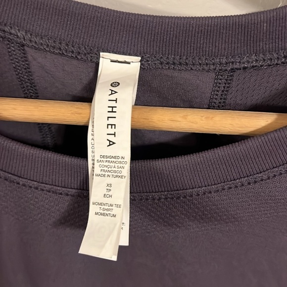 Athleta Dark Purple Short Sleeve Tee - Picture 2 of 3
